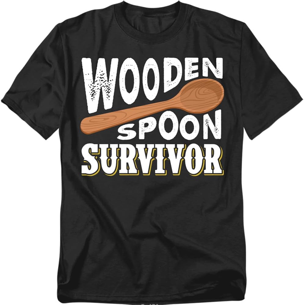Popfunk Wooden Spoon Survivor T-Shirt – Funny Nostalgic Humor Tee, Unisex