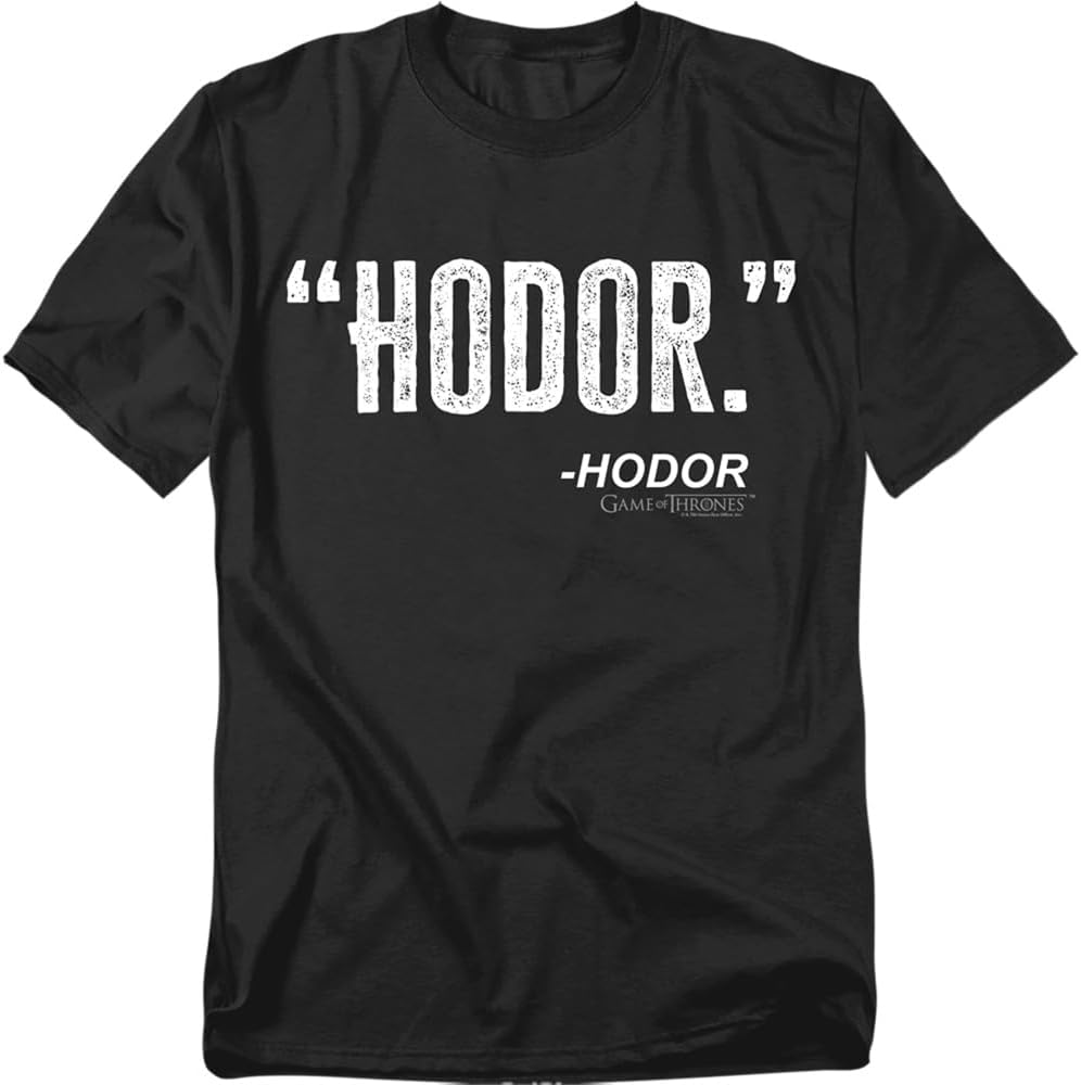 Popfunk Game of Thrones Hodor Quote Unisex Adult T Shirt