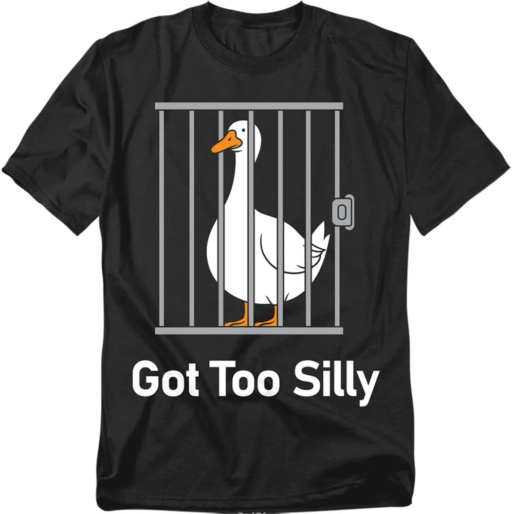 Popfunk Goose Got Too Silly T-Shirt – Funny Animal Pun Tee, Women, Unisex