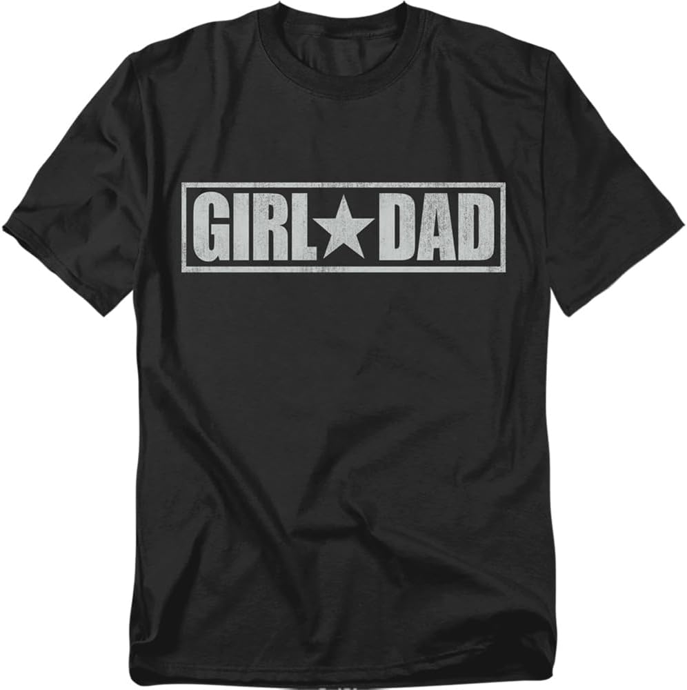 Popfunk Girl Dad Star T Shirt – Proud Fatherhood Tee for Men, Unisex Adult