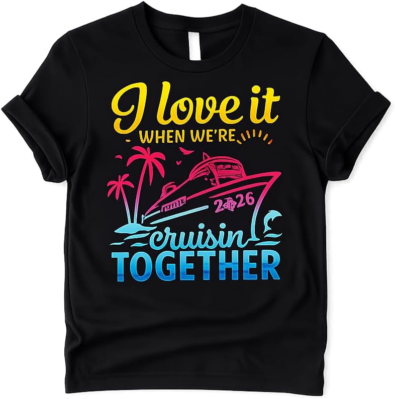Family Cruise Shirts 2026, Matching Family Vacation Shirts, Custom Cruisin Together Family Trip T Shirts, Cruise Squad Shirts for Family Vacation & Group Travel Multi
