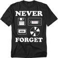 Popfunk Never Forget T-Shirt Funny Technology Nostalgia Tee, Women, Unisex