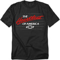 Popfunk Chevrolet Heartbeat of America Flag Unisex Adult T Shirt