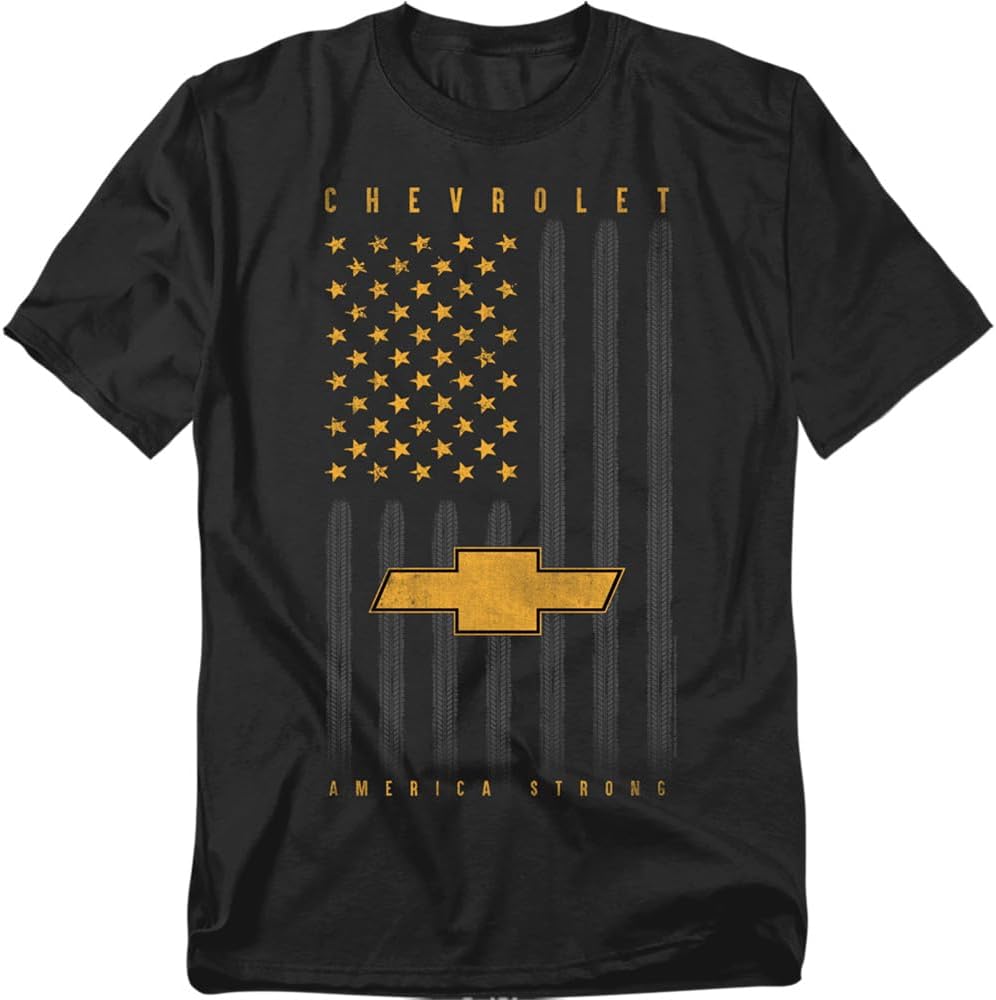 Popfunk Chevrolet USA Flag Tires Unisex Adult T Shirt