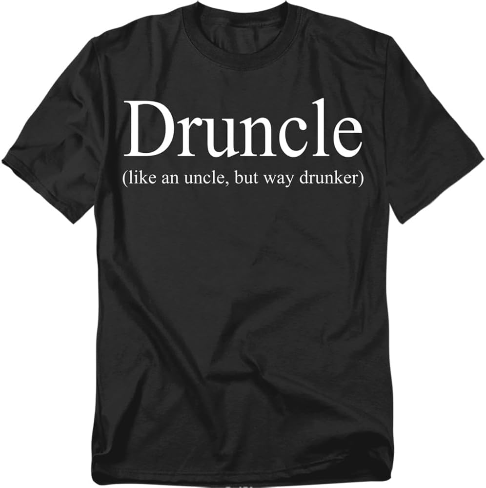 Popfunk Druncle Definition T-Shirt – Funny Drinking Uncle Humor Tee, Unisex