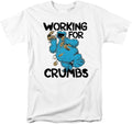 Sesame Street Cookie Monster Working for Crumbs Unisex Adult T Shirt