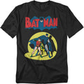 Batman and Robin Retro Spotlight Unisex Adult T Shirt