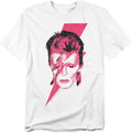 Popfunk David Bowie Aladdin Sane Album Art T-Shirt (White)