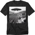 Popfunk Alien Cat UFO Selfie Shirt –, Funny Space Cat T-Shirt, Unisex