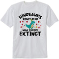 Dinosaurs Didn't Read Now They are Extinct T-Shirt Funny Gift for Book Lovers Design Tee Short Sleeve Unisex Shirt