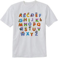 Cute 26 Letters English Language Alphabet T-Shirt 26 Letters of Cute Animal Design Tee Short Sleeve Unisex Shirt
