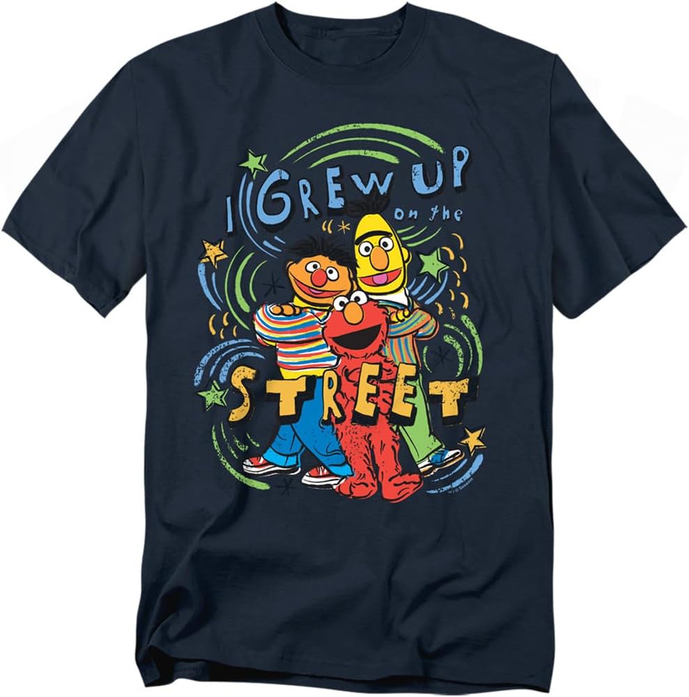 Popfunk Sesame Street I Grew Up on the Street Unisex Adult T Shirt