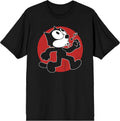 Felix the Cat Whistling Adult Black Short Sleeve Tee