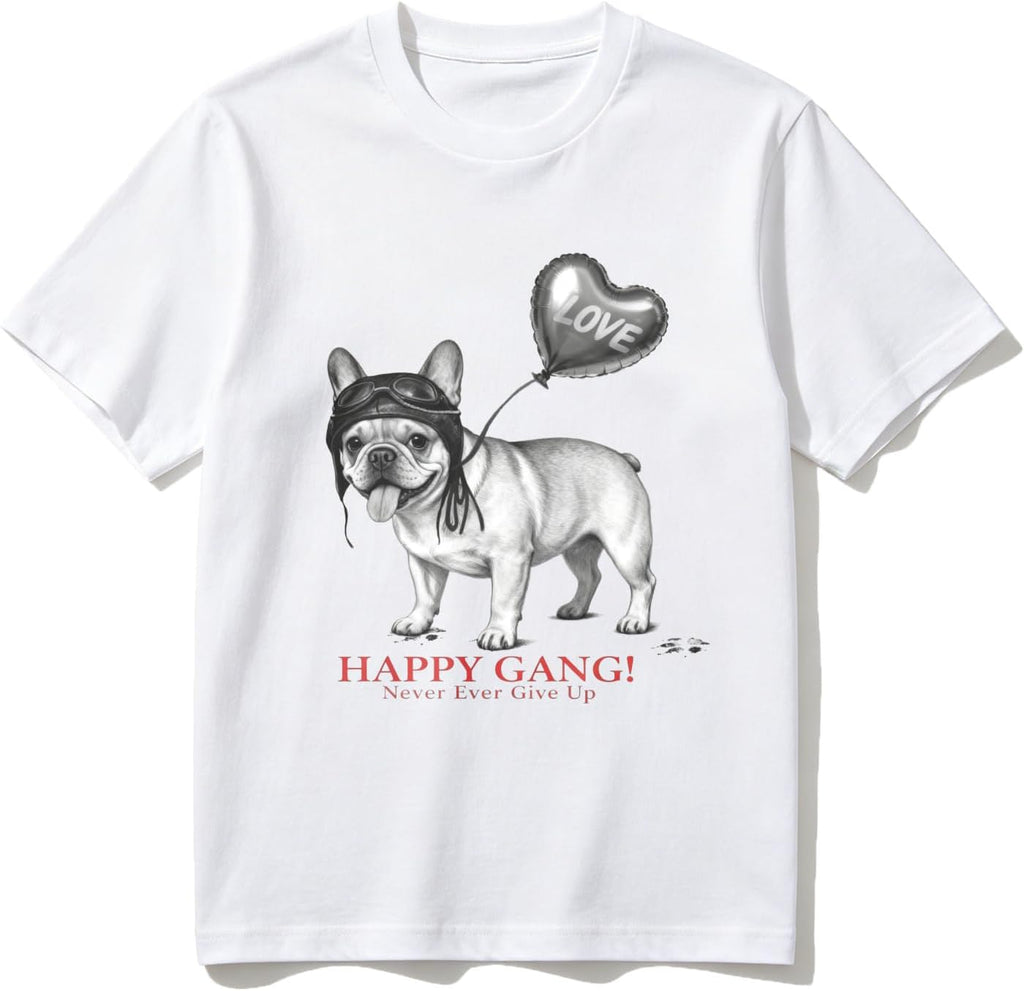 Cotton T-Shirt Cute Cat Wearing Hat Print Casual Soft Crewneck Top