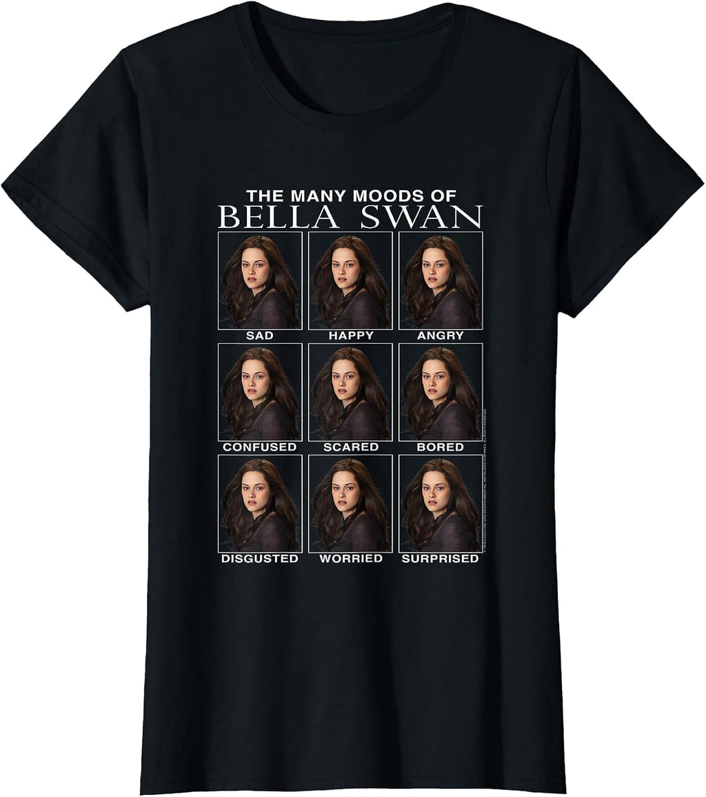 Twilight Saga The Many Moods of Bella Swan Meme Movie T-Shirt