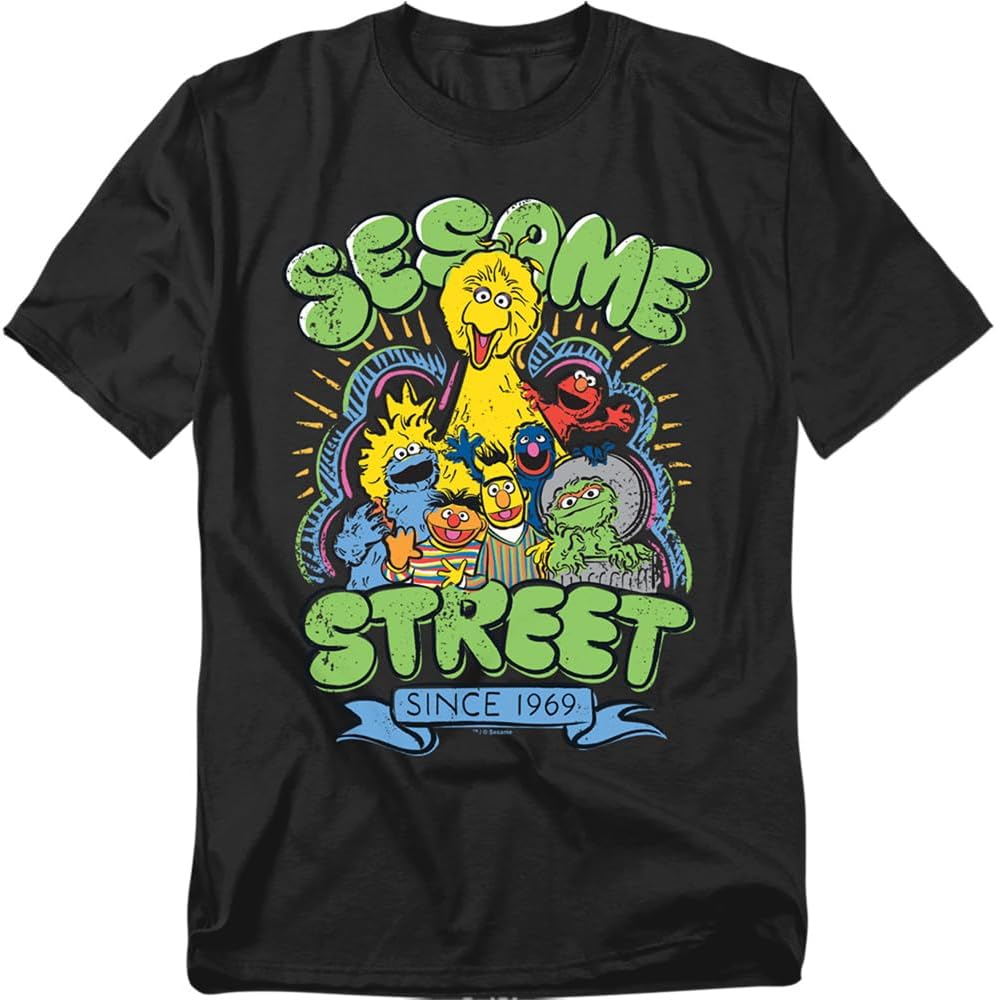 Popfunk Sesame Street Since 1969 Rough Unisex Adult T Shirt