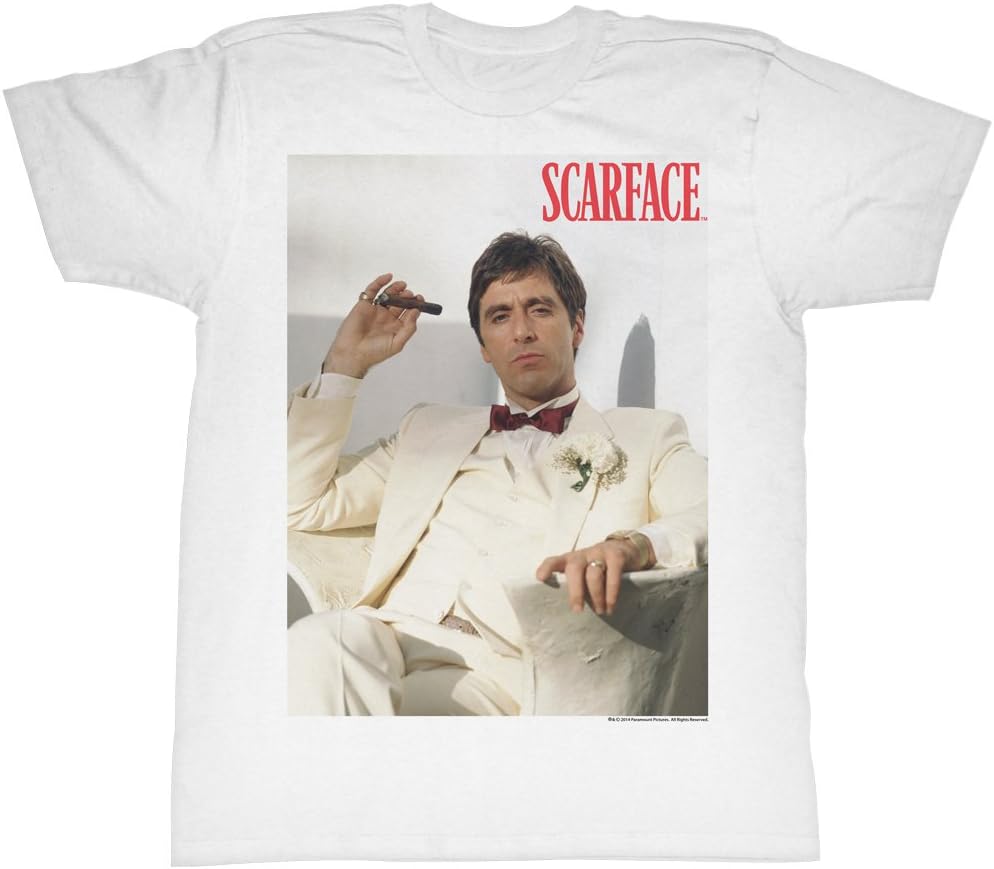 2Bhip Scarface 1980's Gangster Crime Movie Tony Montana Poster Adult T-Shirt