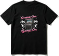 Cotton T-Shirt Game On Arcade Palm Trees Lightning Casual Soft Crewneck Top