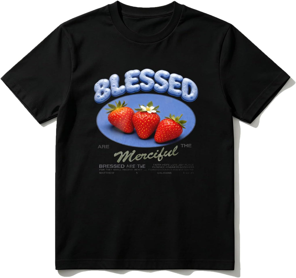 Cotton T-Shirt Grateful are The Generous Casual Soft Crewneck Top