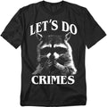 Popfunk Raccoon Let's Do Crimes Funny Mischievous Animal T-Shirt, Unisex