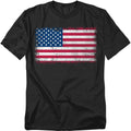 Popfunk American Flag Distress T Shirt – Patriotic USA Pride Tee, Unisex Adult Shirt for Men or Women