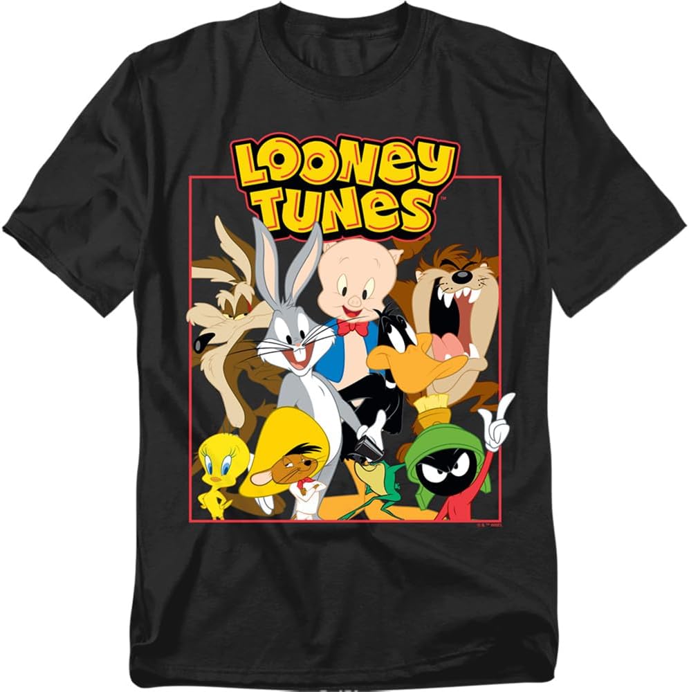 Popfunk Looney Tunes Group Square Unisex Adult T Shirt