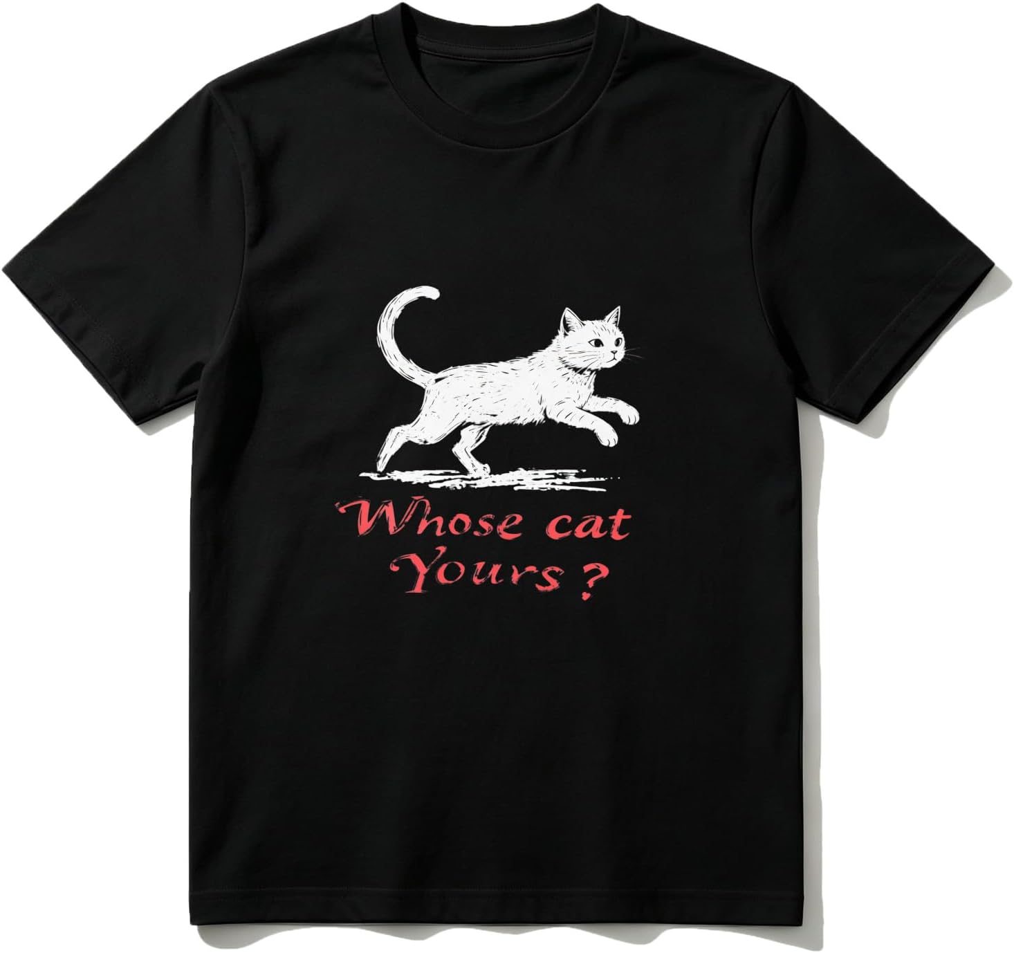 Cotton T-Shirt Running Rabbit Whose Yours Casual Soft Crewneck Top