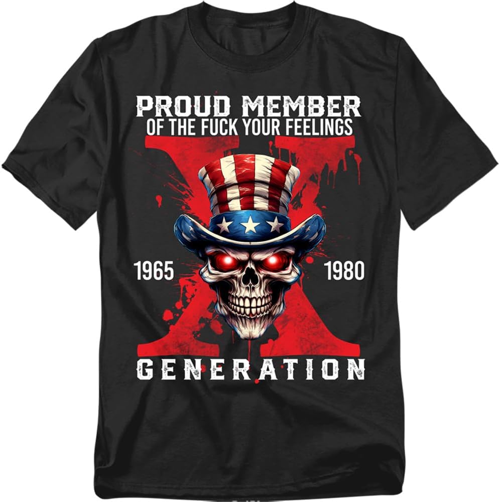 Popfunk Proud Member of Gen X T-Shirt – Funny 80s 90s Nostalgia Tee, Unisex