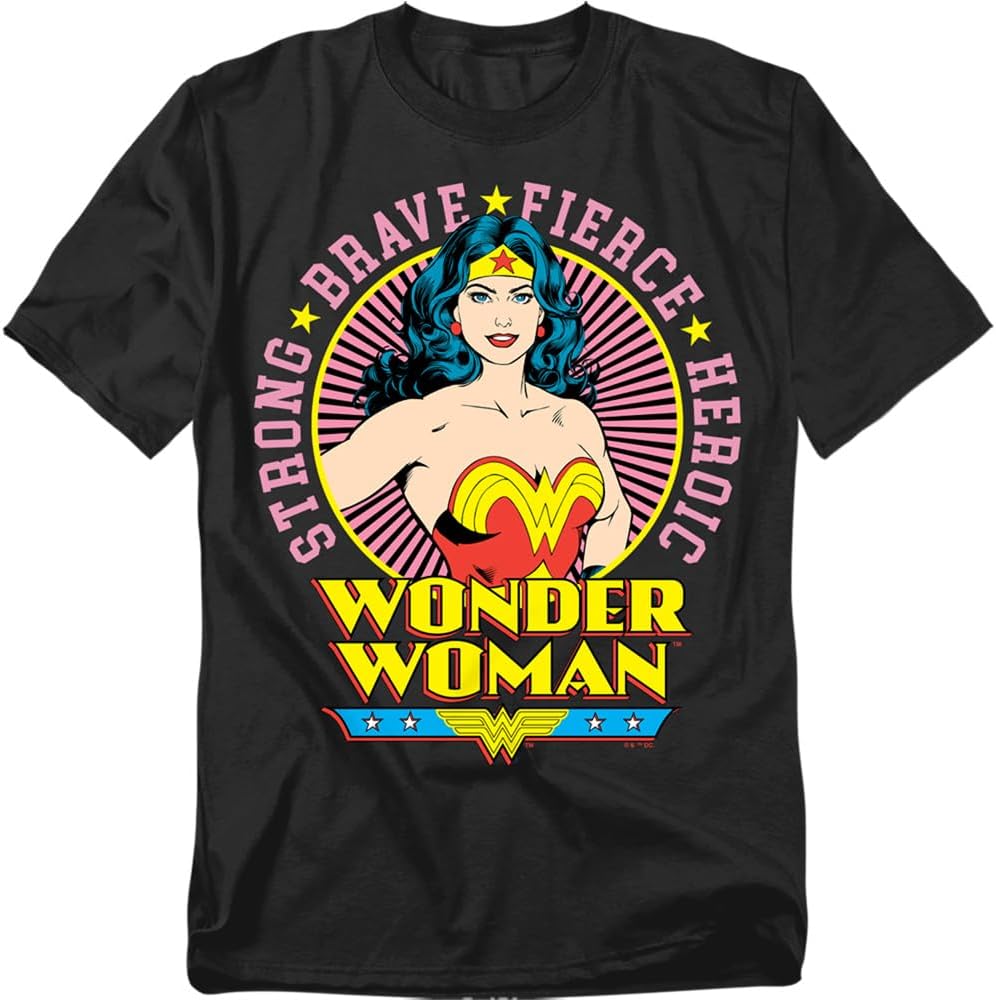 Popfunk Wonder Woman Circle Portrait Unisex Adult T Shirt