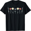 Wildflower Meadow Pastel Botanical Horizon Graphic T-Shirt