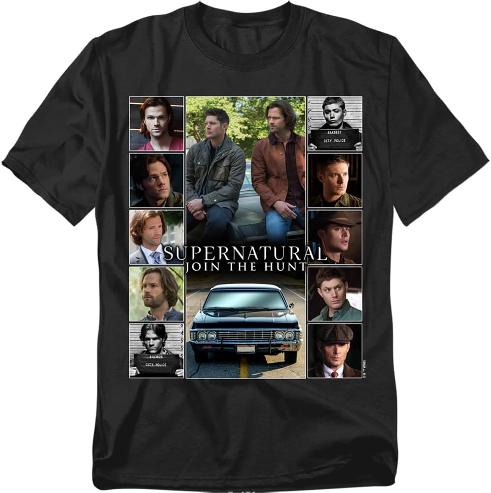 Popfunk Supernatural Sam Dean Squares Unisex Adult T Shirt
