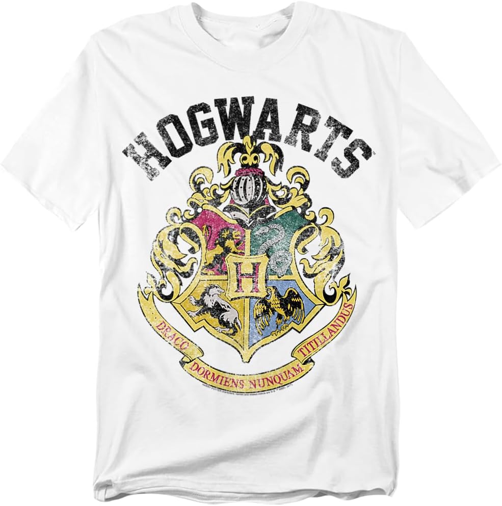 Popfunk Harry Potter Retro Hogwarts Logo T Shirt Gold