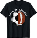 Papa of Ballers Funny Soccer Football Papa T-Shirt