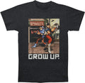 Street Fighter Men's Grow Up Slim Fit T-Shirt Large Heather