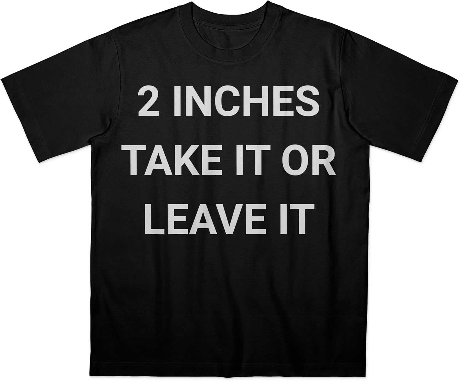 2 Inches Take It or Leave It Shirt - Funny Sarcastic Humor Tee, Inappropriate Gag Gift, Unisex Fit, Brainrot Meme Shirt