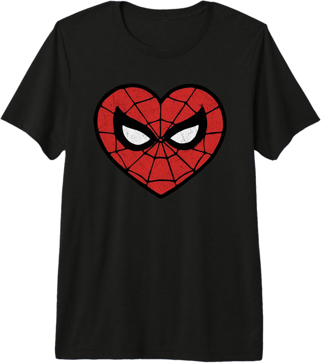Marvel Spider-Man Valentine's Day Web Heart Logo Couples Premium Tri-blend T-Shirt