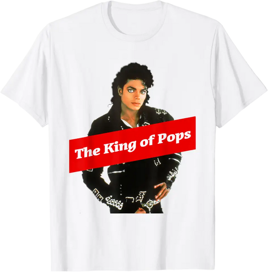 Michael Jackson T-Shirt The King of Pop MJ Cotton 100% Men or Women