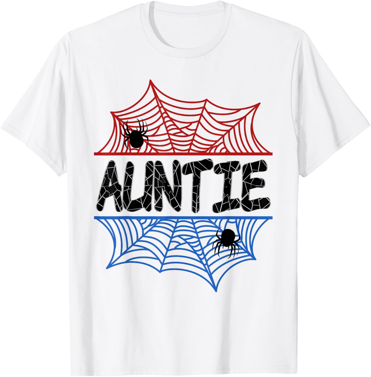 Auntie Of The Birthday Boy Spider Aunt Bday Party T-Shirt