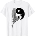 Tai Chi White Crane Yin Yang Qi Gong Illustration T-Shirt