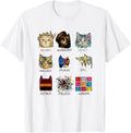 Vintage Famous Art History Painter Cool-Looking Cat Graphic T-Shirt