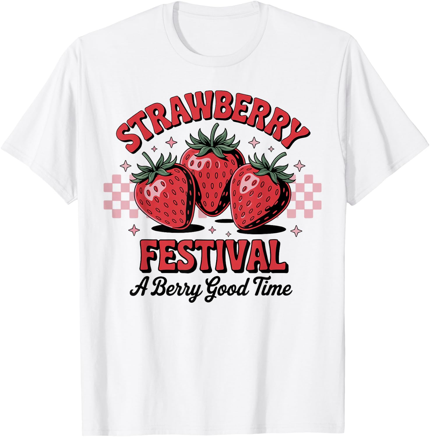 Strawberry Festival Retro Summer Fruit Vintage vibes woman T-Shirt