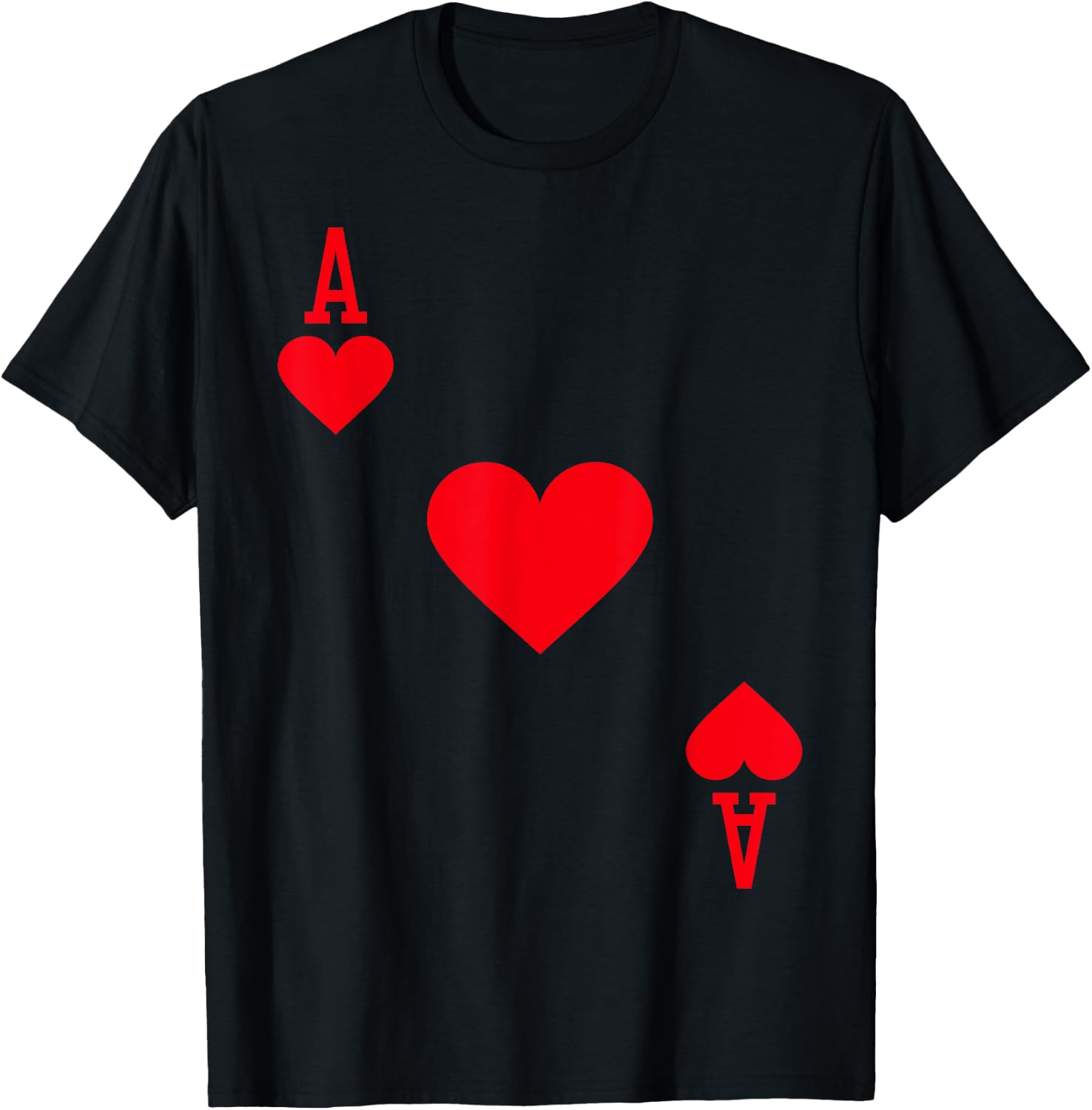 Ace of Hearts Costume T-Shirt Halloween Deck of Cards T-Shirt