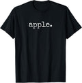 Apple. Unisex-Adult Classic Black Crew Neck T-Shirt, Small, Short Sleeve