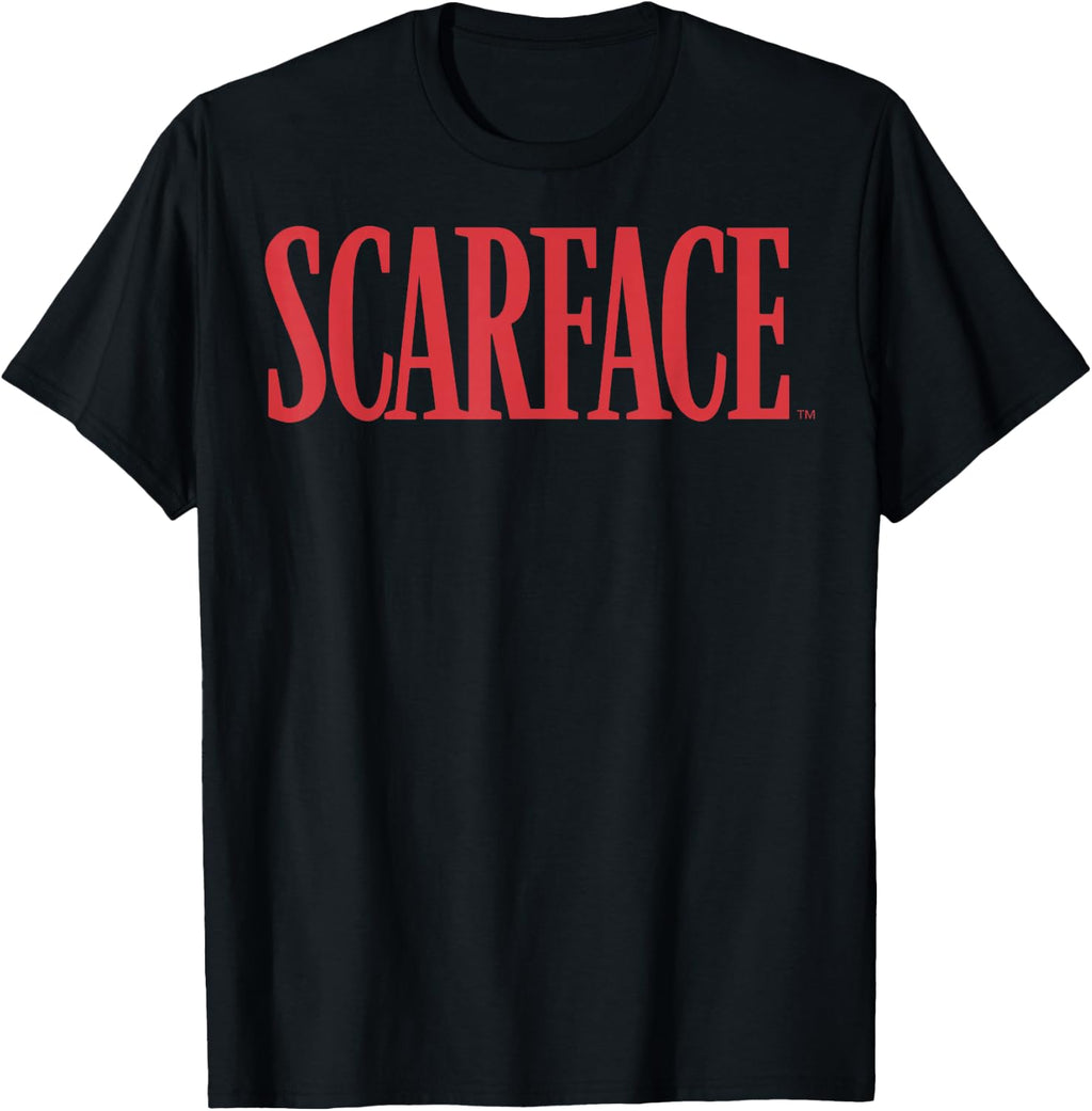 Scarface Bold Red Movie Text Graphic T-Shirt T-Shirt