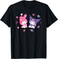 Sanrio Kuromi and My Melody Berries T-Shirt, Small, Black