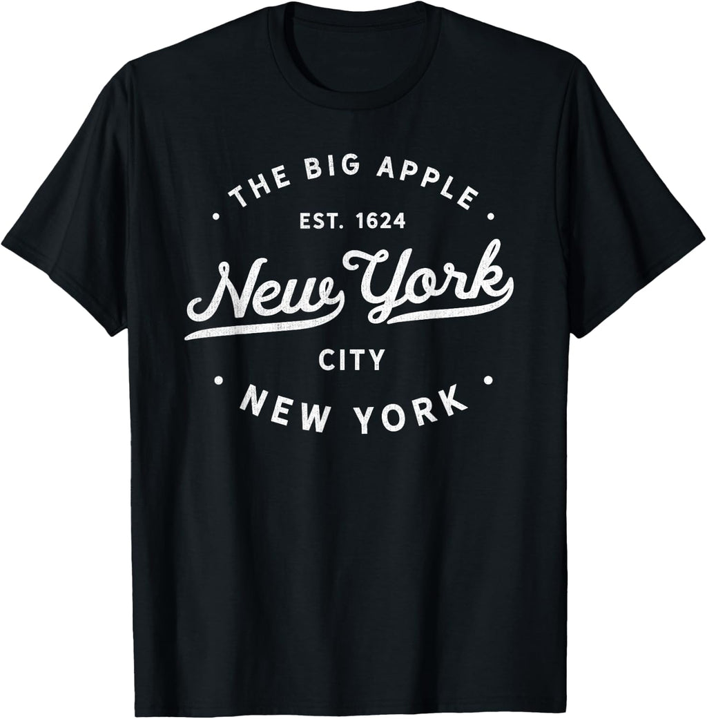 Classic Retro Vintage New York City 1624 USA The Big Apple T-Shirt