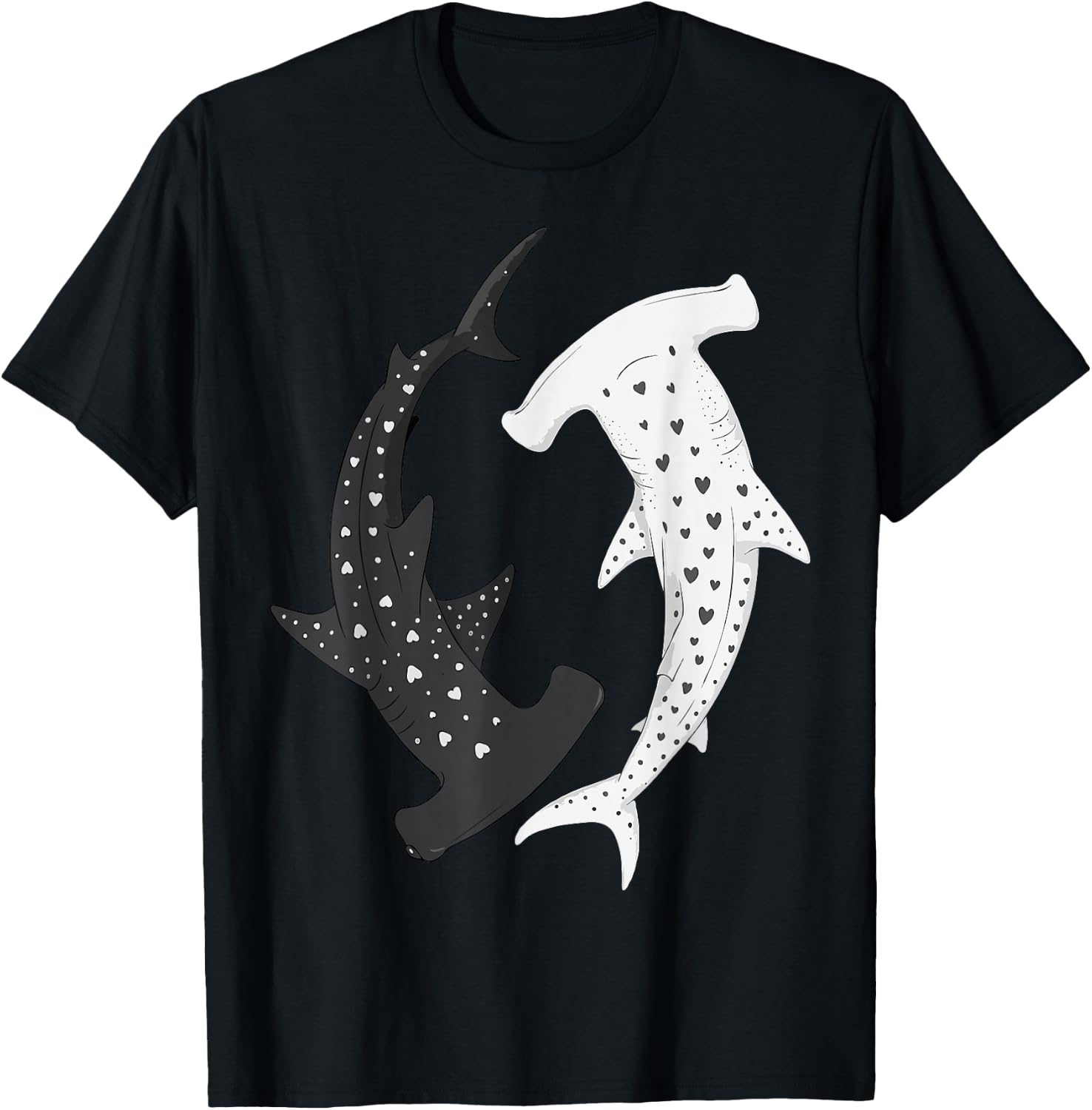 Hammerhead Sharks Yin Yang T-Shirt