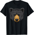 Black Bear Animal Head - Cute Black Bear Lover Women Men T-Shirt