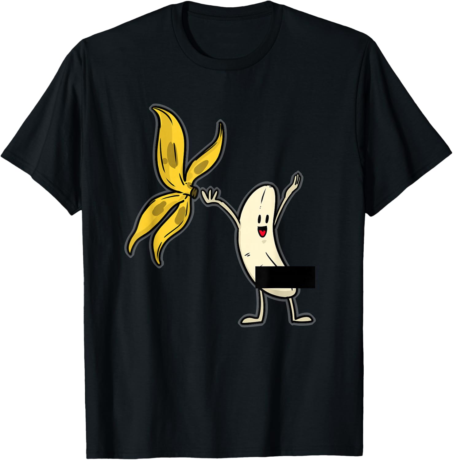 Banana Shirt Banana Striptease Censored Naked Fruit Adult T-Shirt