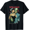 Halloween Romantic Frankenstein and Wife Love Heart Graphic T-Shirt